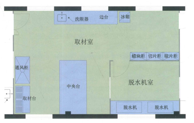 實(shí)驗(yàn)取材室、標(biāo)本接收室布局要求